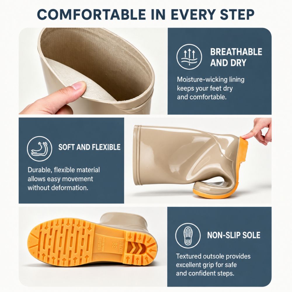 Non-slip Women's Long Rain Boo - огляд і ціна Women Kitchen Accessories