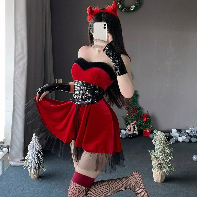 Red Devil Women Cosplay Costum - огляд і ціна Women'S Red Accessories