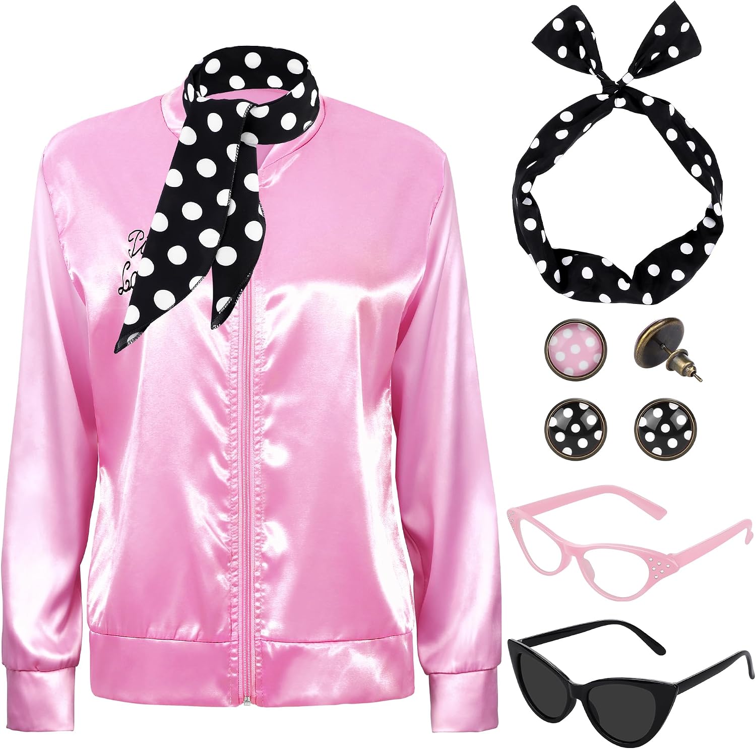 1950s Pink Satin Jacket with N - огляд і ціна Women'S Accessories In The 1950S